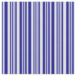 Dark Blue & Lavender Pattern of Stripes Fabric