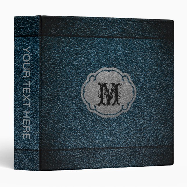 Dark Blue Leather Binder (Front/Spine)
