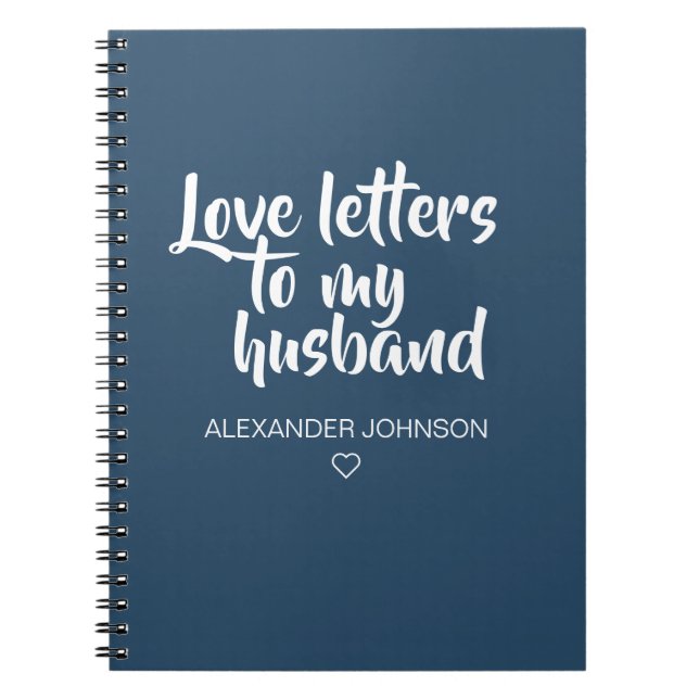 Dark Blue Letters to My Husband Journal (Front)