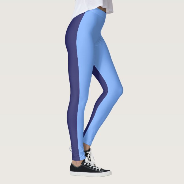 Dark Blue Light Blue Leggings (Right)