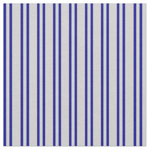 Dark Blue & Light Grey Striped Pattern Fabric