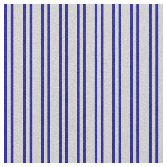 Dark Blue & Light Grey Striped Pattern Fabric (Close Up)
