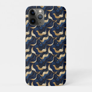 Dark Blue Marbleized Decorative iPhone / iPad case
