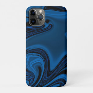 Dark Blue Marbleized Decorative iPhone / iPad case