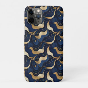 Dark Blue Marbleized Decorative iPhone / iPad case
