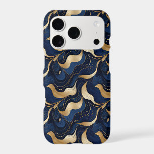 Dark Blue Marbleized Decorative iPhone / iPad case