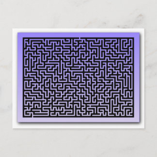 Dark Blue Maze Postcard