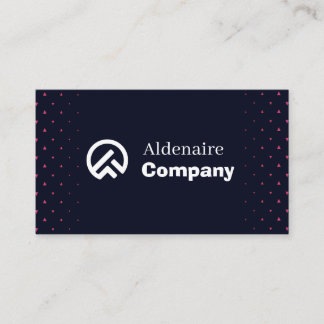 Dark Blue Minimalist Business Card