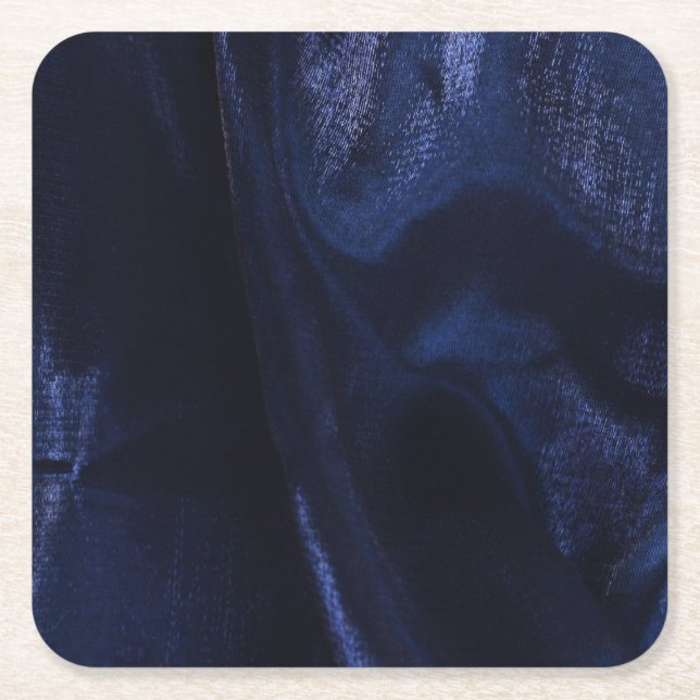 Dark Blue Minimalist Drink Coaster (Front)