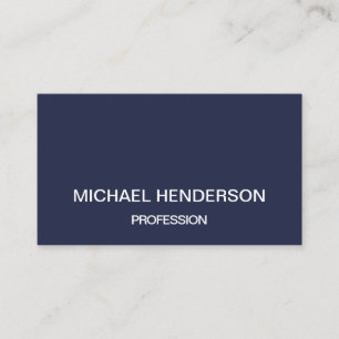 Dark blue minimalist modern business cards