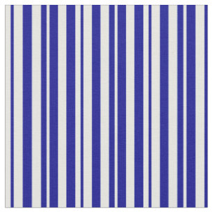 Dark Blue & Mint Cream Coloured Lines Fabric
