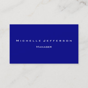 Dark Blue Modern Attractive Manager Business Card