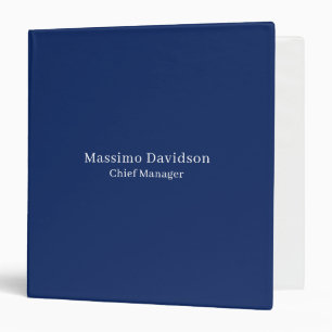 Dark Blue Modern Minimalist Simple Serif Font Binder