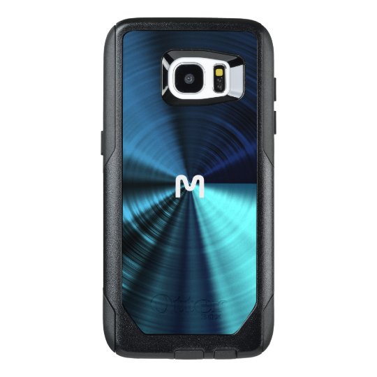 Dark Blue Monogram Metallic Otterbox Edge S7 Case