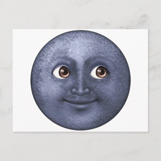 Dark Blue Moon - Emoji Postcard (Front)