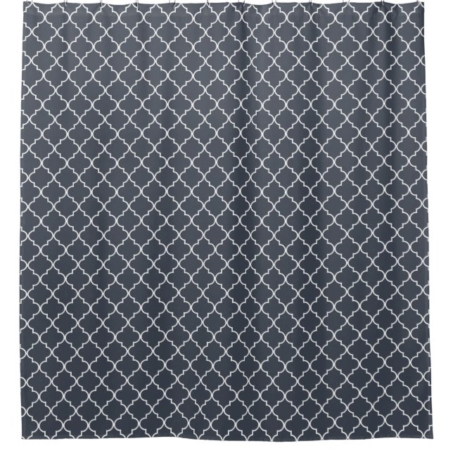 Dark Blue Moroccan Quatrefoil Pattern (Front)
