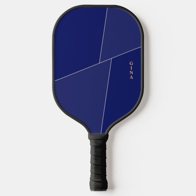Dark Blue Pickleball Paddle Personalized with Name (Front)