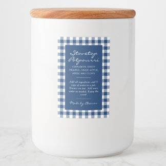 Dark Blue Plaid Simmer Pot Kit Label