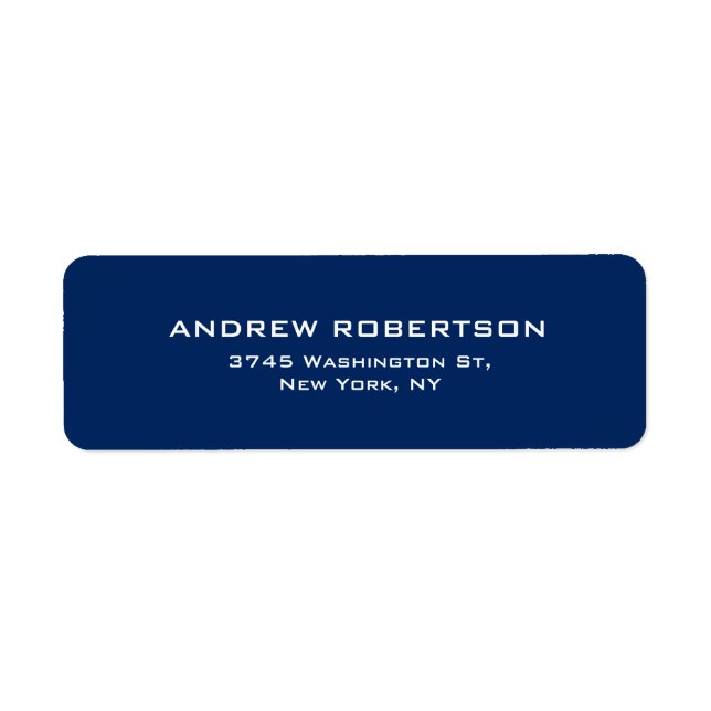 Dark Blue Plain Elegant Contemporary Unique (Front)