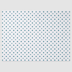 Dark Blue Polka Dots on White Custom Tissue Paper