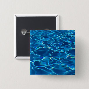 Dark Blue Pool Water  2 Inch Square Button