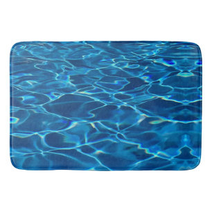 Dark Blue Pool Water  Bath Mat