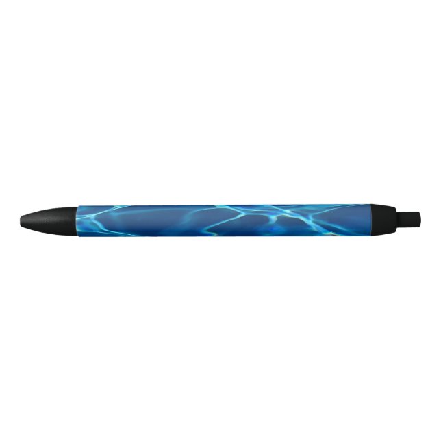 Dark Blue Pool Water  Black Ink Pen (Front)