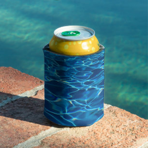 Dark Blue Pool Water  Can Cooler
