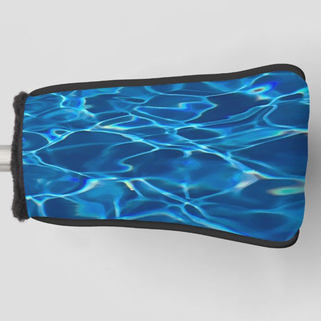 Dark Blue Pool Water  Golf Head Cover (Front)