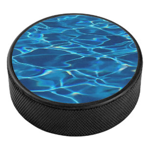 Dark Blue Pool Water  Hockey Puck
