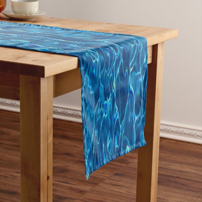 Dark Blue Pool Water  Short Table Runner (In Situ)
