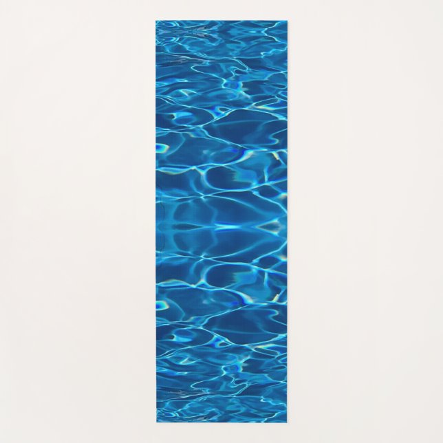 Dark Blue Pool Water  Yoga Mat (Front)