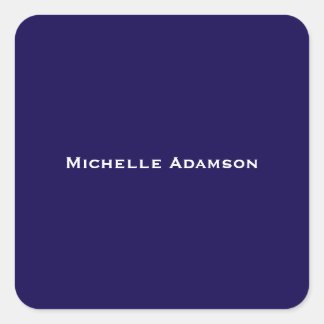 Dark Blue Professional Plain Modern Square Sticker