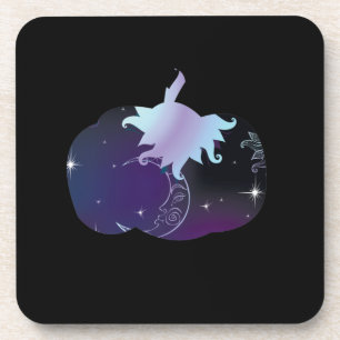 Dark Blue Pumpkin Coaster