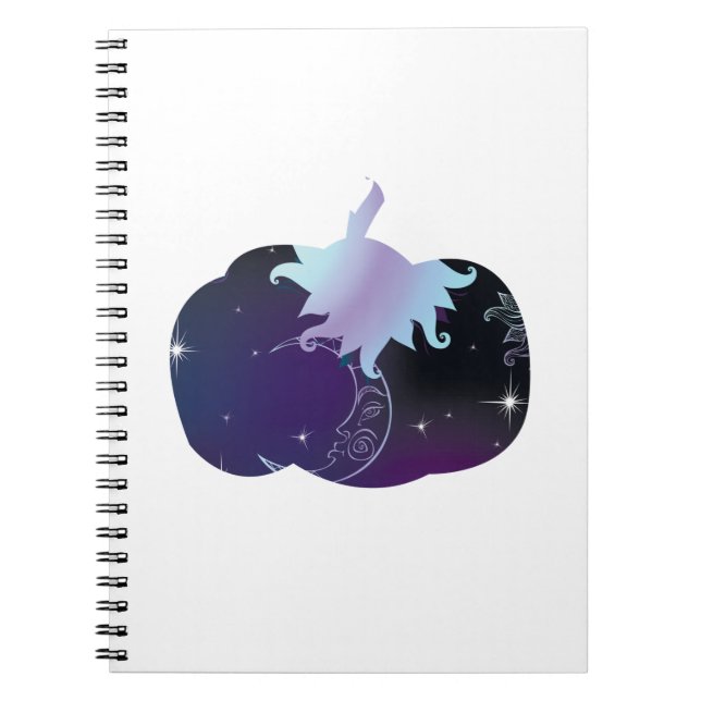 Dark Blue Pumpkin Notebook (Front)