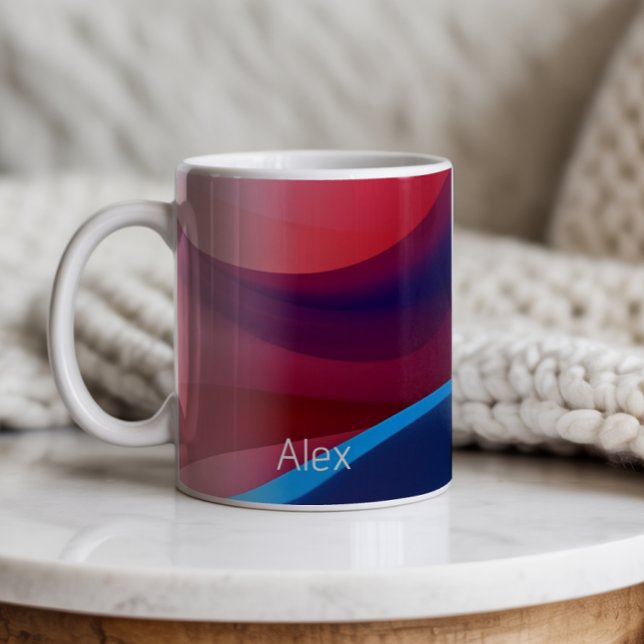 Dark blue purple abstract  minimalist coffee mug (Creator Uploaded)