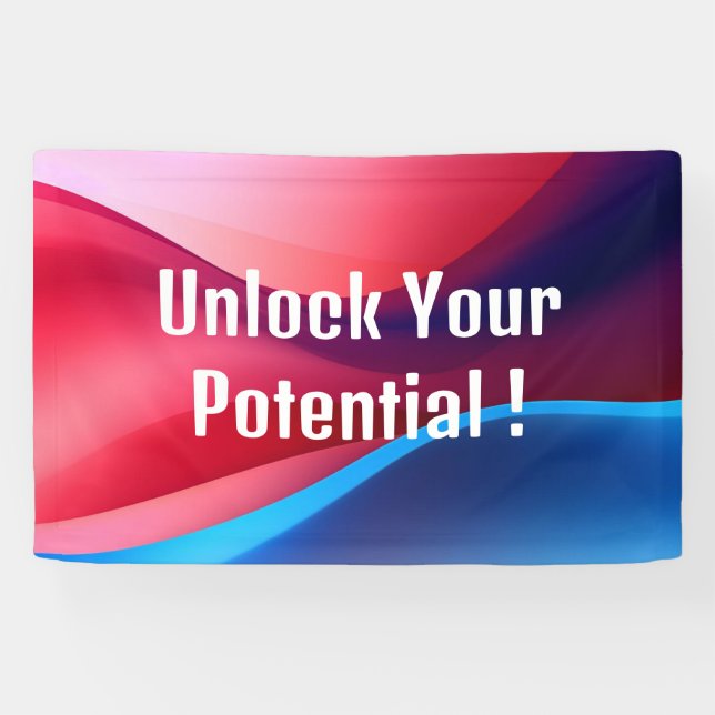Dark blue purple abstract Unlock Your Potential Banner (Horizontal)