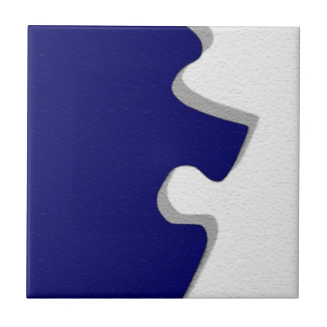 Dark Blue Puzzle Piece Tile (Front)