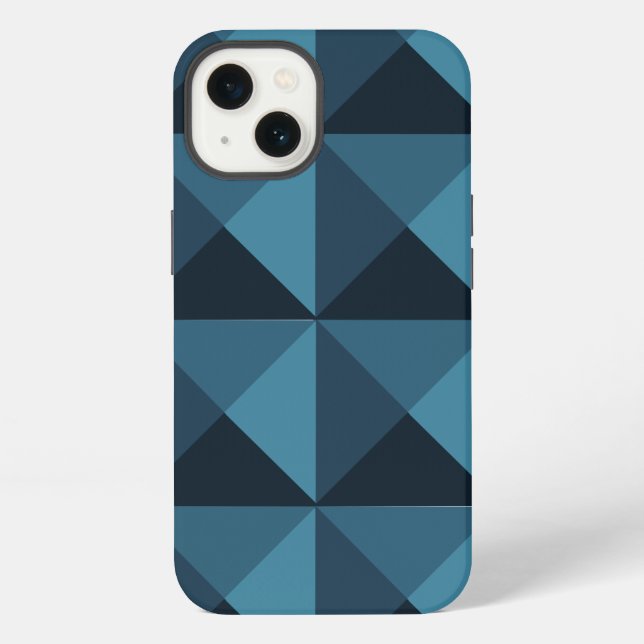 Dark Blue Pyramids  iPhone Case (Back)
