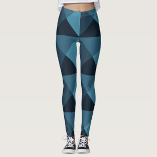 Dark Blue Pyramids  Leggings