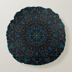 Dark Blue Round Pillow