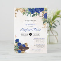 Dark Blue Royal Rose Mexicana Mariachi Quinceanera