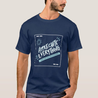Dark Blue Simple Modern Typography T-Shirt