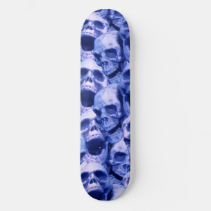 Dark Blue Skulls Skateboard