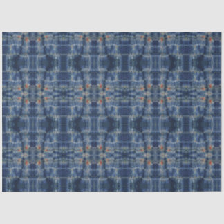 Dark Blue Sky Tie Dye Pattern Style Tissue Paper