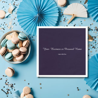 dark  blue solid colour -personalized napkin