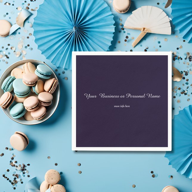 dark  blue solid colour -personalized napkin (Creator Uploaded)