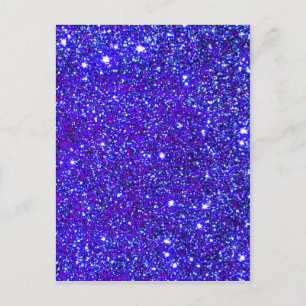 Dark Blue Sparkle Glitter Night Sky Starfield Star Postcard