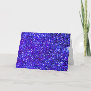 Dark Blue Sparkle Universe Night Sky Stars Card