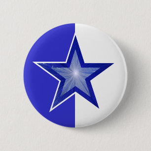 Dark Blue Star button blue white